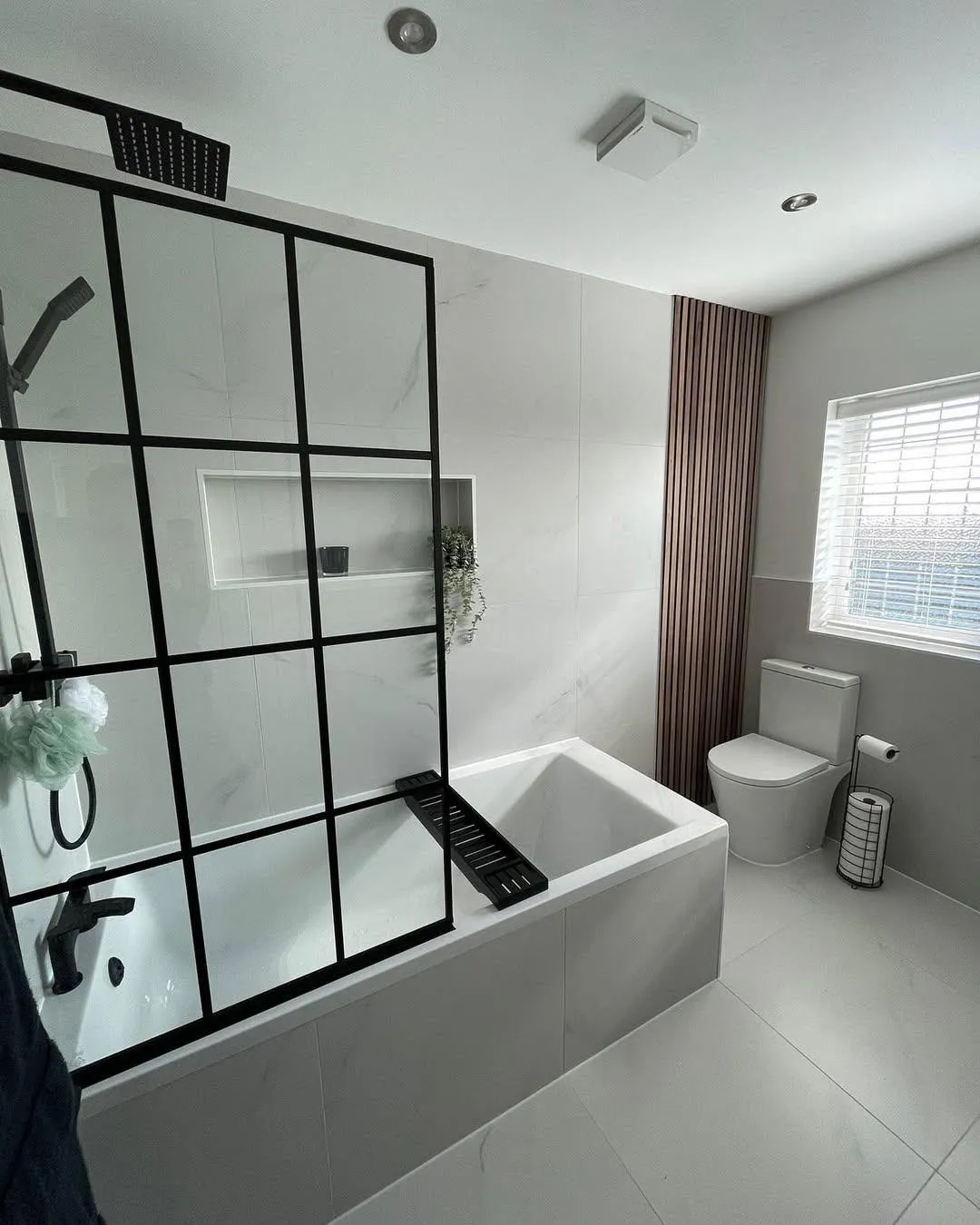 Bathroom transformation in Worsley - modern tiling and fittings