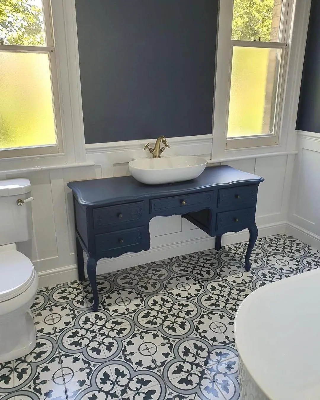Swinton bathroom upgrade - modern fixtures and lighting